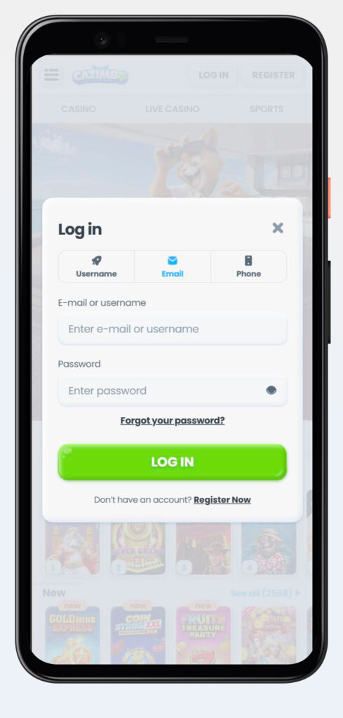 app login al casinò cazimbo