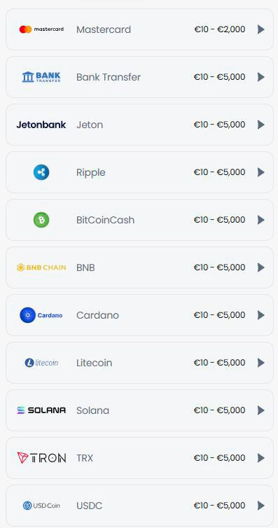 deposito casinò cazimbo